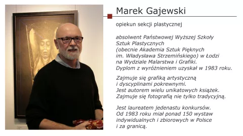 Prowadzący zajęcia plastyczne